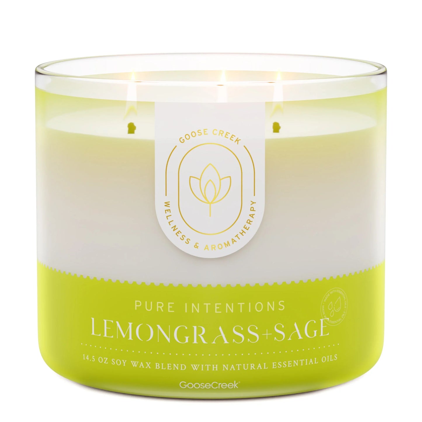 Lemongrass & Sage Aromatherapy 3-Wick Candle