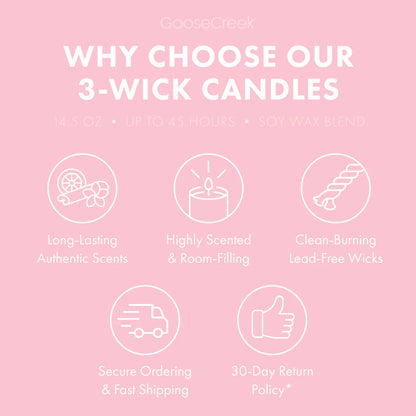 Pink Bubble Gum 3-Wick Candle