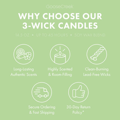 Green Grass & Apple 3-Wick Candle