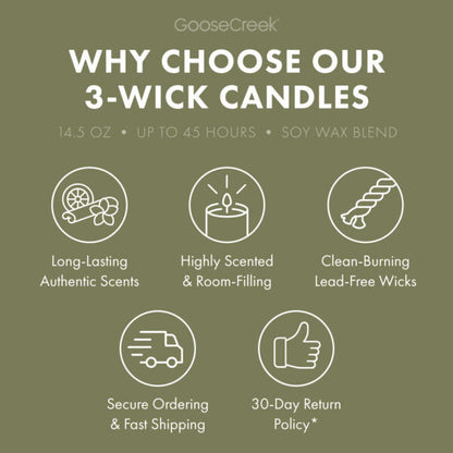 Green Tea & White Peach Japan 3-Wick Candle