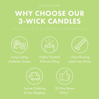 Wild Green Apple 3-Wick Candle