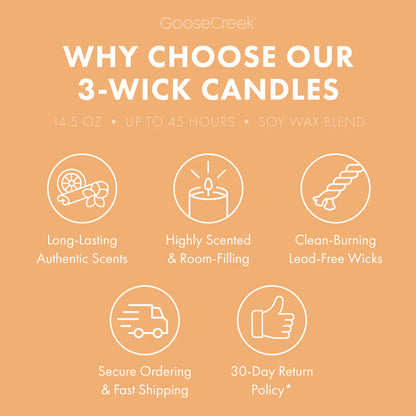 Peach Boardwalk Cone 3-Wick Candle