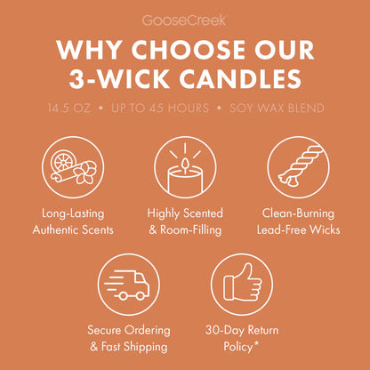 Honey & Wildflower Aromatherapy Large 3-Wick Candle