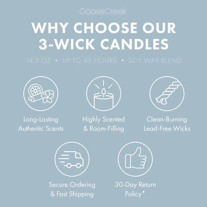 Odor Eliminating Cotton Vanilla Breeze 3-Wick Candle