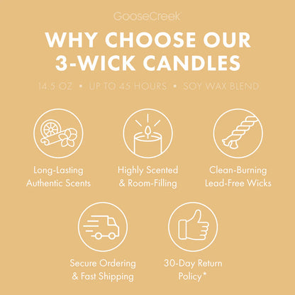 White Picket Honeysuckle 3-Wick Candle