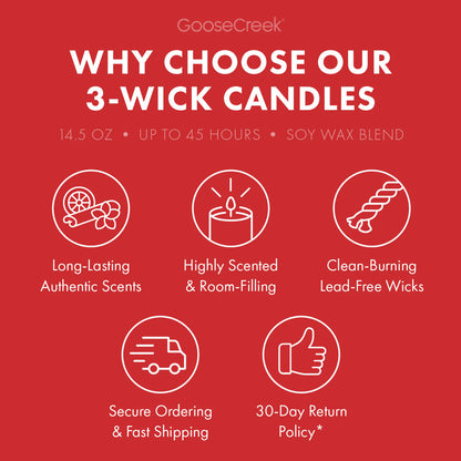 Pure Red Rose 3-Wick Candle
